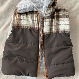Plaid Brown Baby Vest